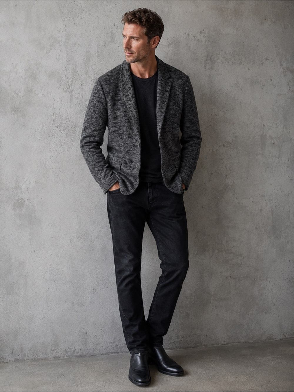 John Varvatos Gray Textured Men's Blazer